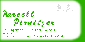 marcell pirnitzer business card